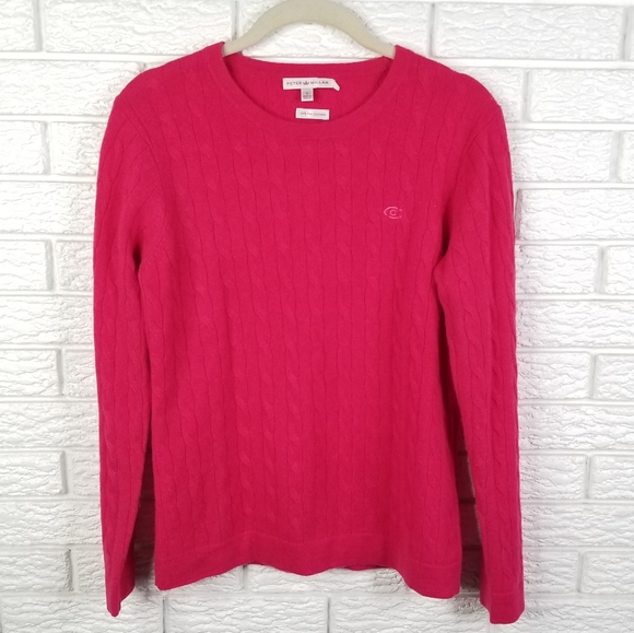 Peter Millar Sweaters - Peter Millar Cashmere Cable-knit Sweater S Pink